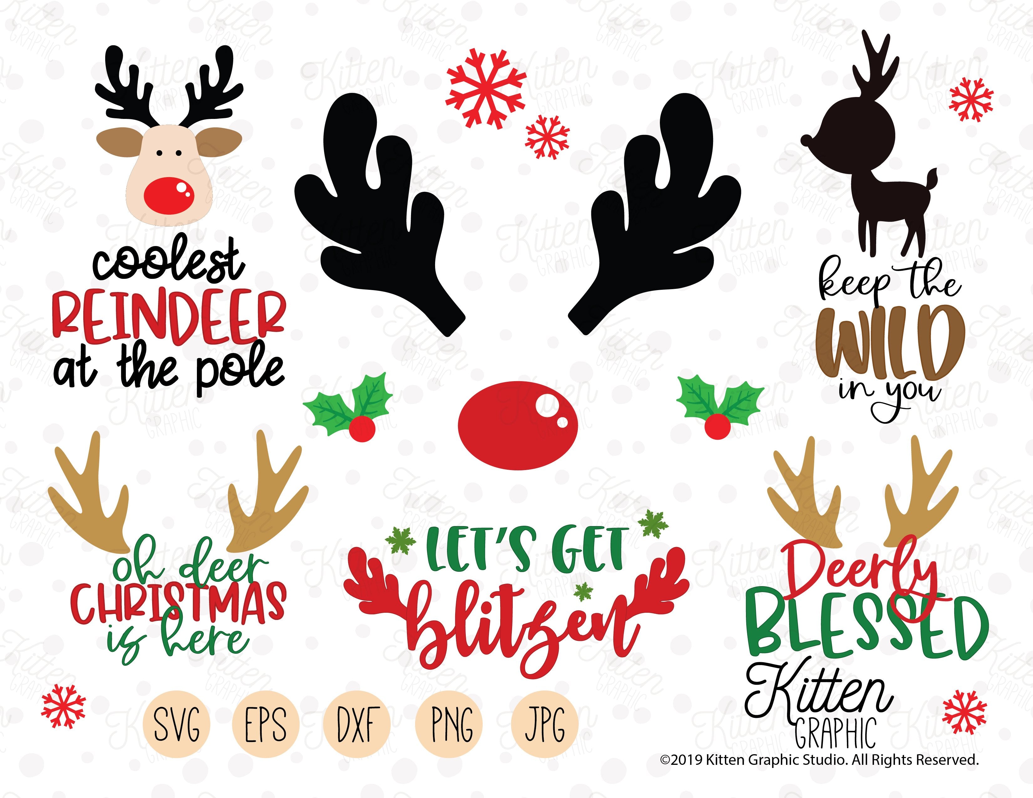 Download Reindeer Cliparts Set So Fontsy