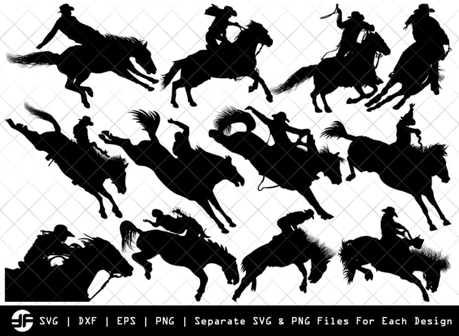 Download Rodeo Svg Animal Svg Silhouette Bundle Svg Cut File So Fontsy