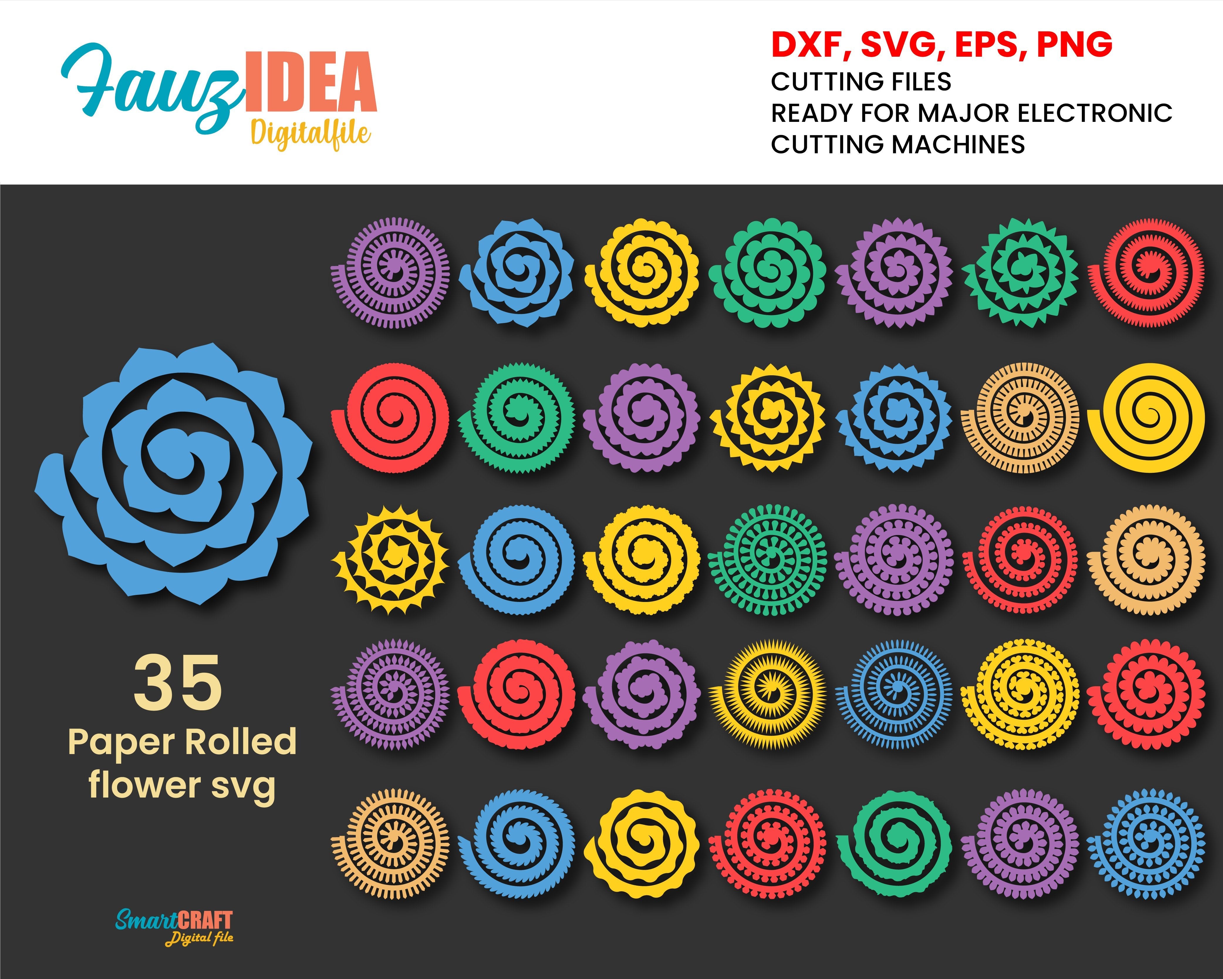 Free Free 93 Rolled Flower Svg Template SVG PNG EPS DXF File