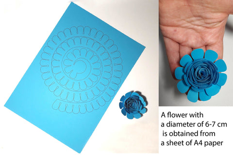 Free Free 95 Rolled Flower Template Paper Rose Svg SVG PNG EPS DXF File