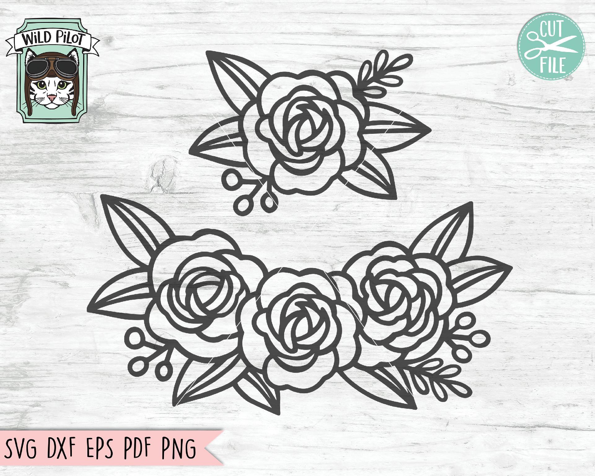 Rose Flower Borders Svg Cut File So Fontsy