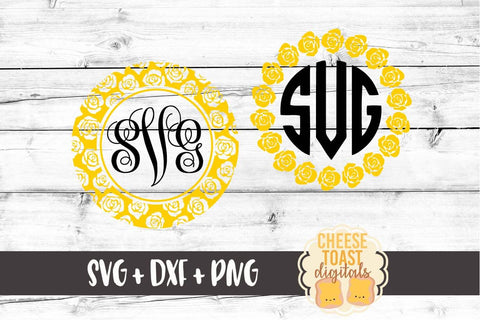 Download Rose Monogram Frames Set Monogram Svg Files So Fontsy