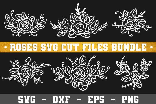 Rose SVG cut file, flower svg, roses svg bundle, svg designs, svg files ...