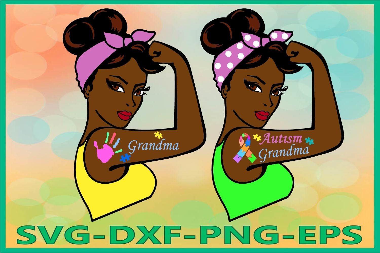 Download Rosie The Riveter Svg Autism Afro Rosie Autism Grandma So Fontsy