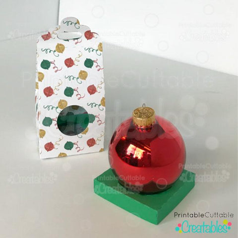 Download Round Christmas Ornament Gift Box So Fontsy