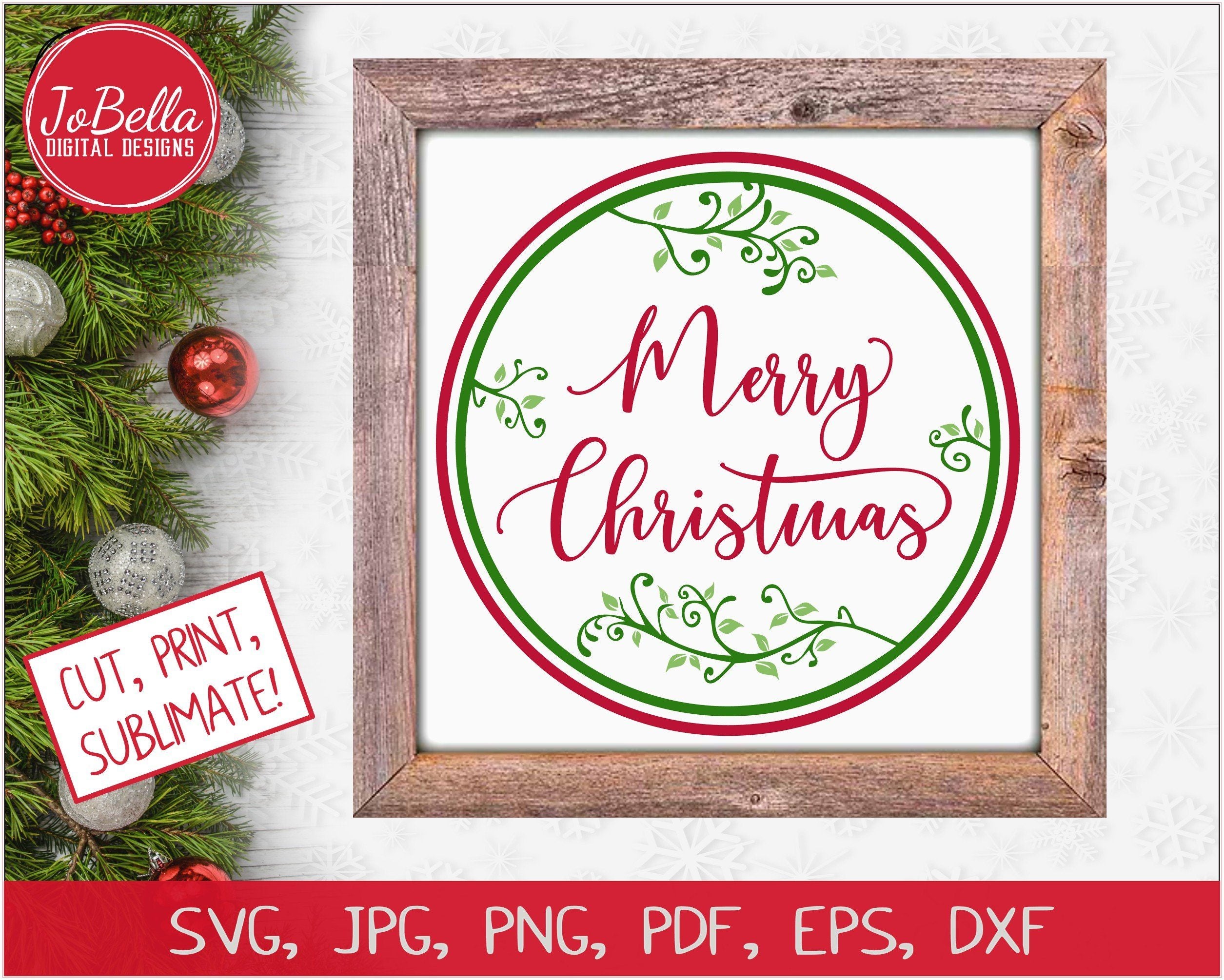 Free Free Merry Christmas Circle Svg SVG PNG EPS DXF File