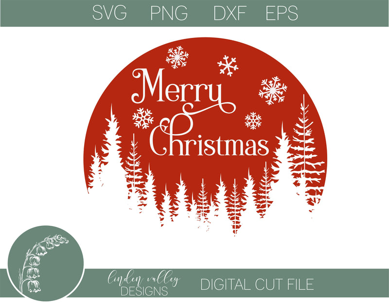 Round Merry Christmas SVG - So Fontsy