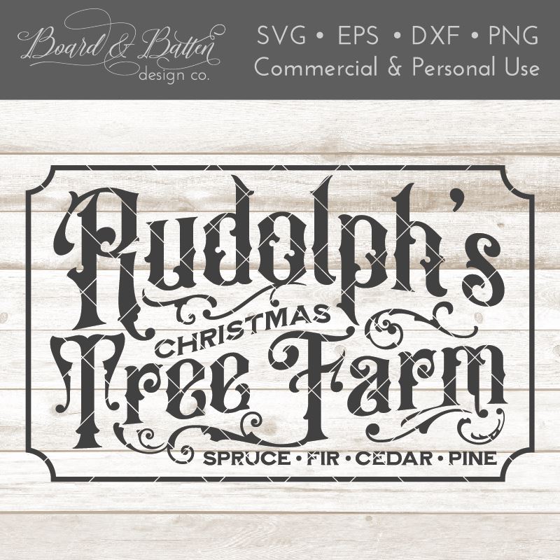 Download Rudolph S Christmas Tree Farm Vintage Christmas Farmhouse Svg File So Fontsy