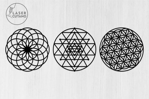 Download Sacred Geometry Wall Art Multilayer Laser Cut Files Mandala Round Sign Svg 3d Designs Mini Design Bundles So Fontsy
