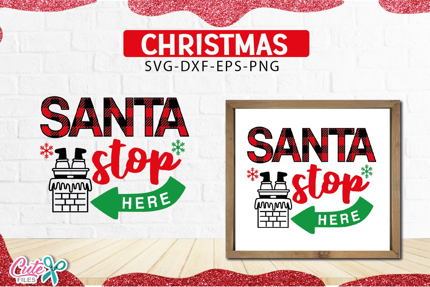 Download Santa Stop Here Christmas Svg Cut File So Fontsy