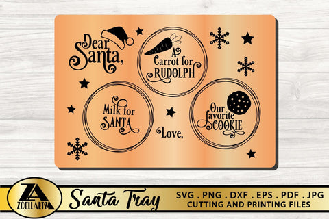 Download Santa Tray Svg Png Eps Dxf Christmas Svg Cookie Tray Svg So Fontsy