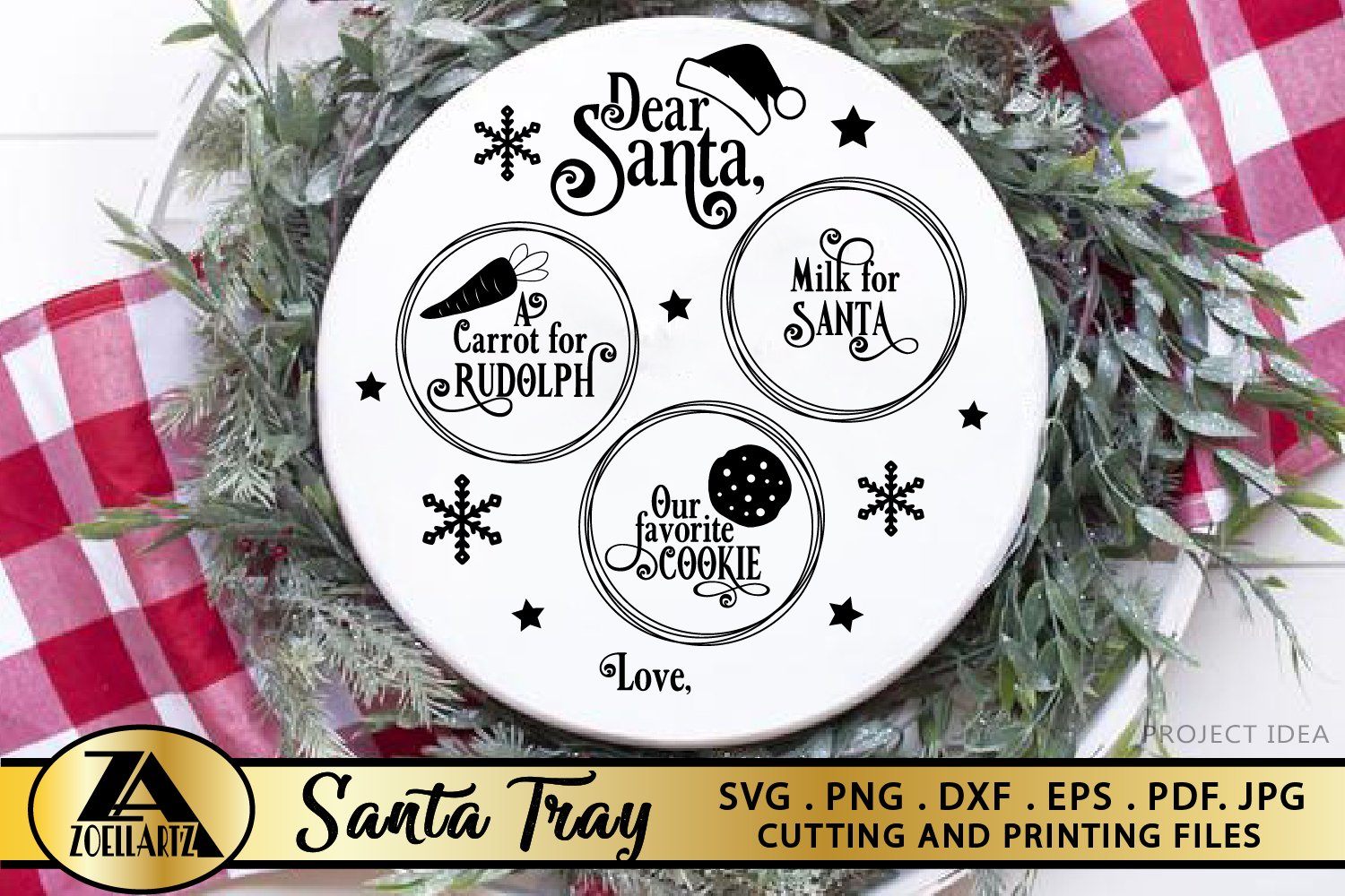 Download Santa Tray Svg Png Eps Dxf Santa Plate Svg Christmas Svg So Fontsy