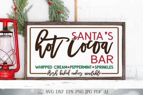 Download Santa S Hot Cocoa Bar Svg Modern Christmas Svg Christmas Kitchen Svg Dxf And More Printable So Fontsy
