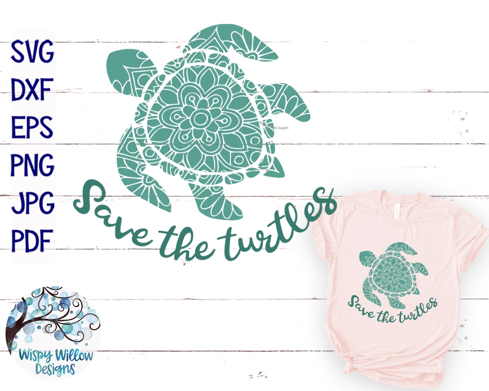 Download Save The Turtles Mandala Svg So Fontsy