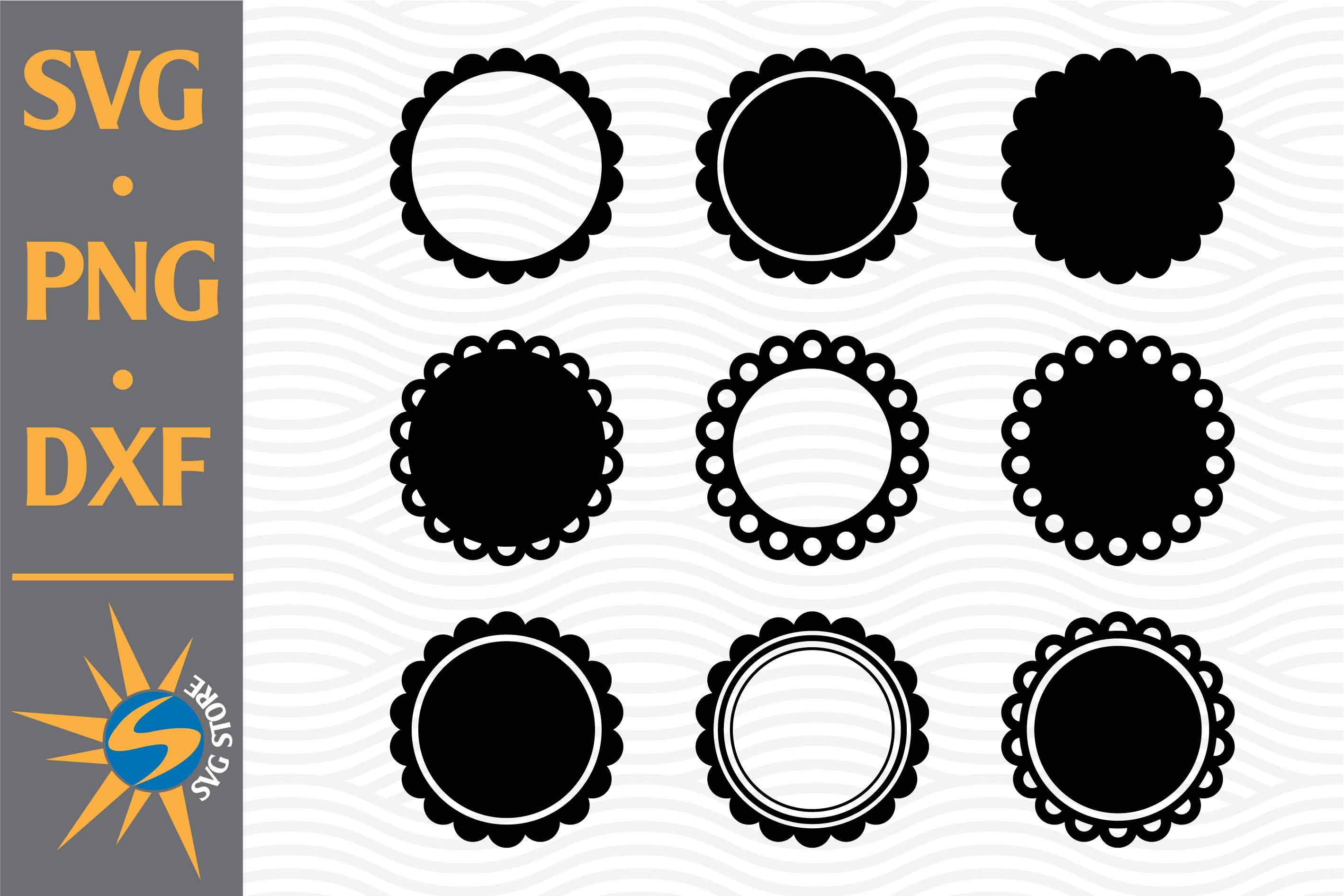 Download Scallop Circle Silhouette Svg Png Dxf Digital Files Include So Fontsy