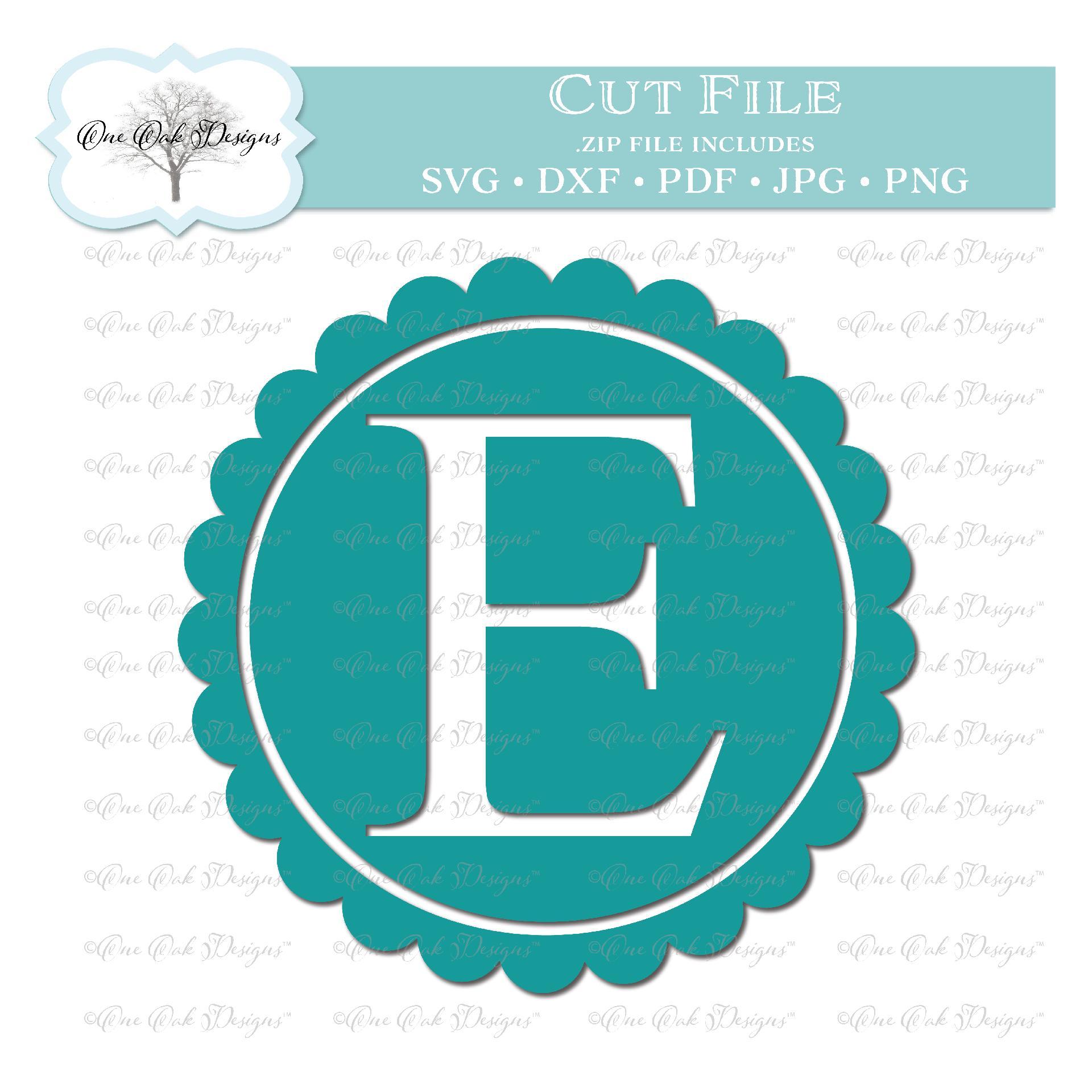 Download Scallop Monogram Alphabet Letter E So Fontsy