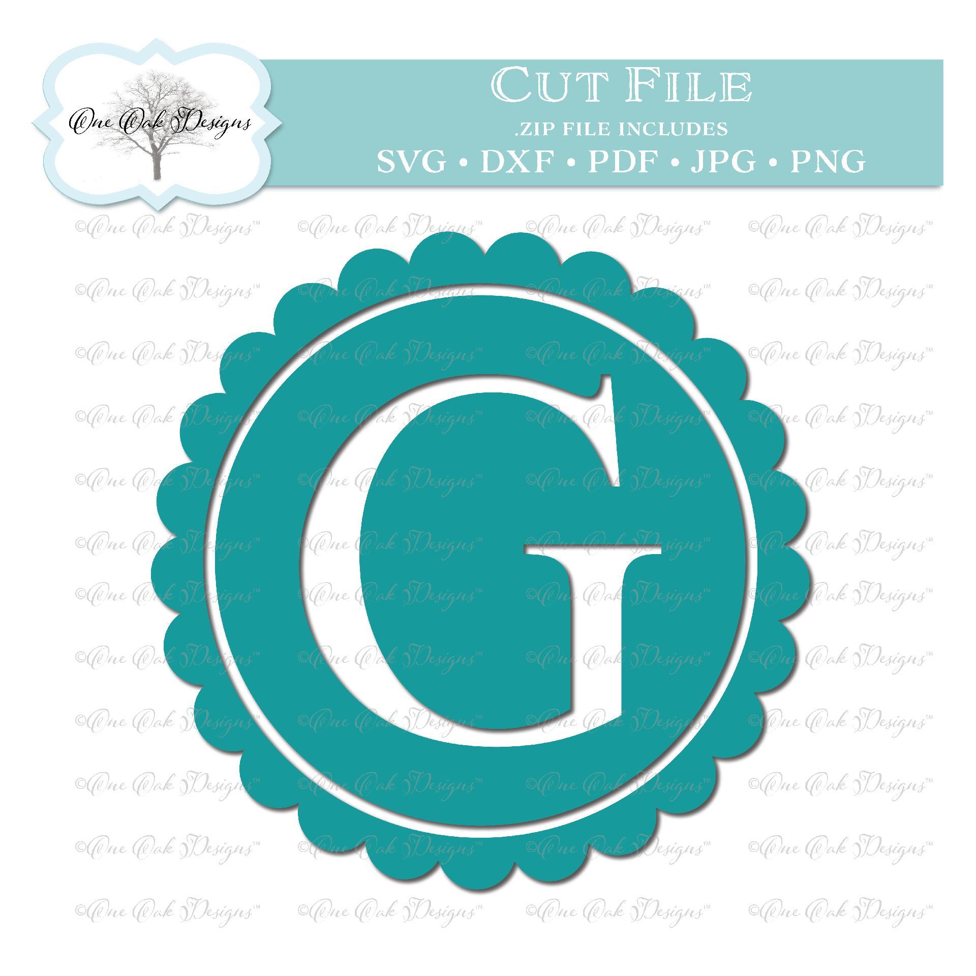 Download Scallop Monogram Alphabet Letter G So Fontsy