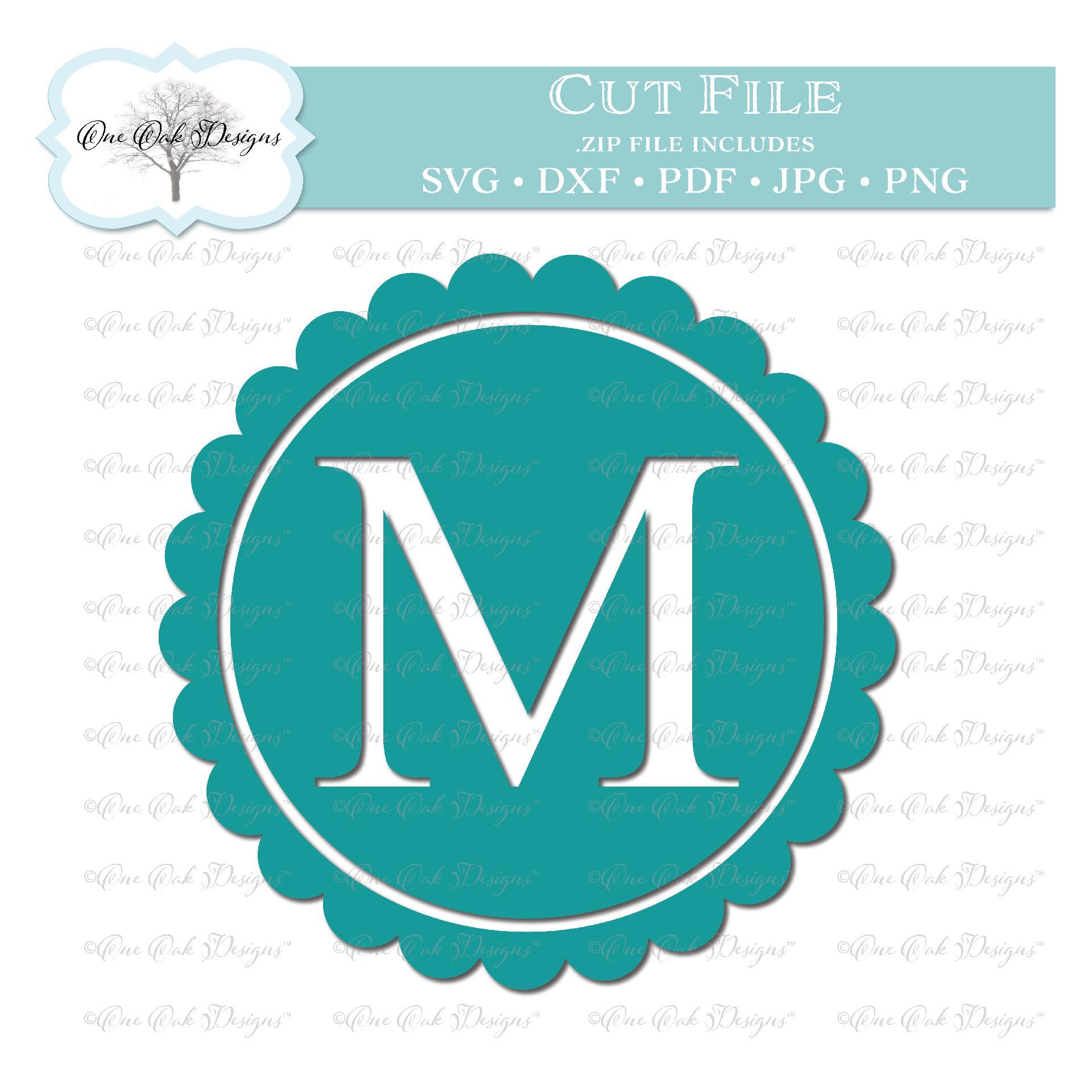 Download Scallop Monogram Alphabet Letter M So Fontsy