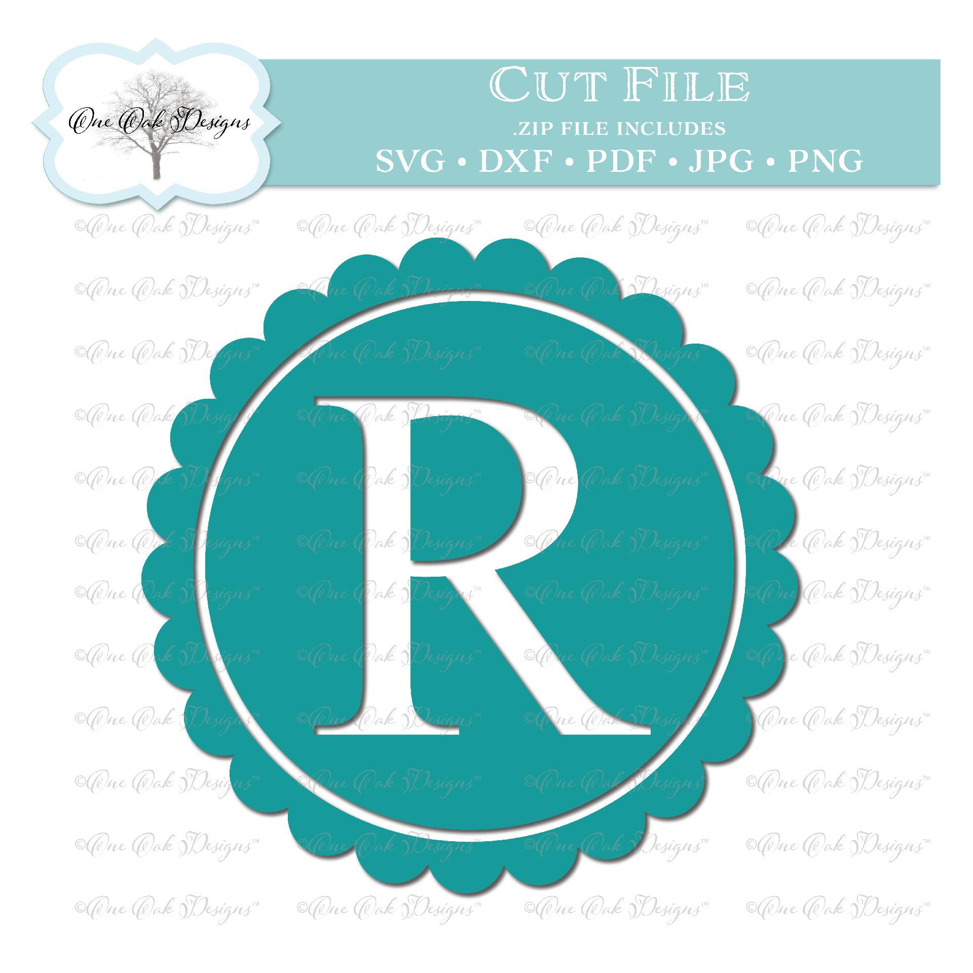 Download Scallop Monogram Alphabet Letter R So Fontsy