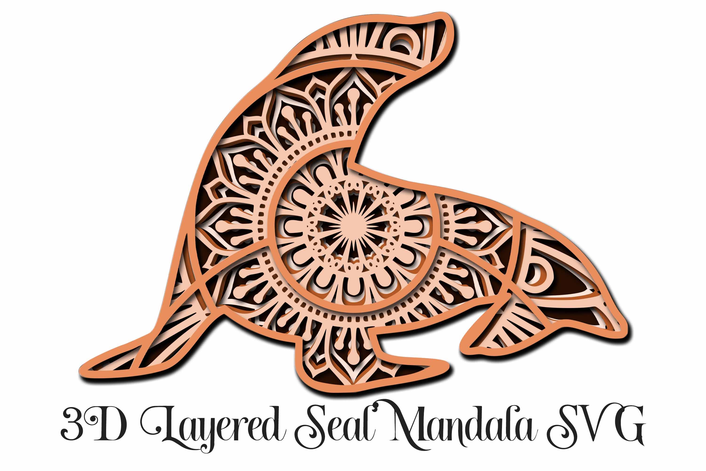 Download Seal Mandala 3d Layered Svg File 5 Layers Paper Cutting So Fontsy