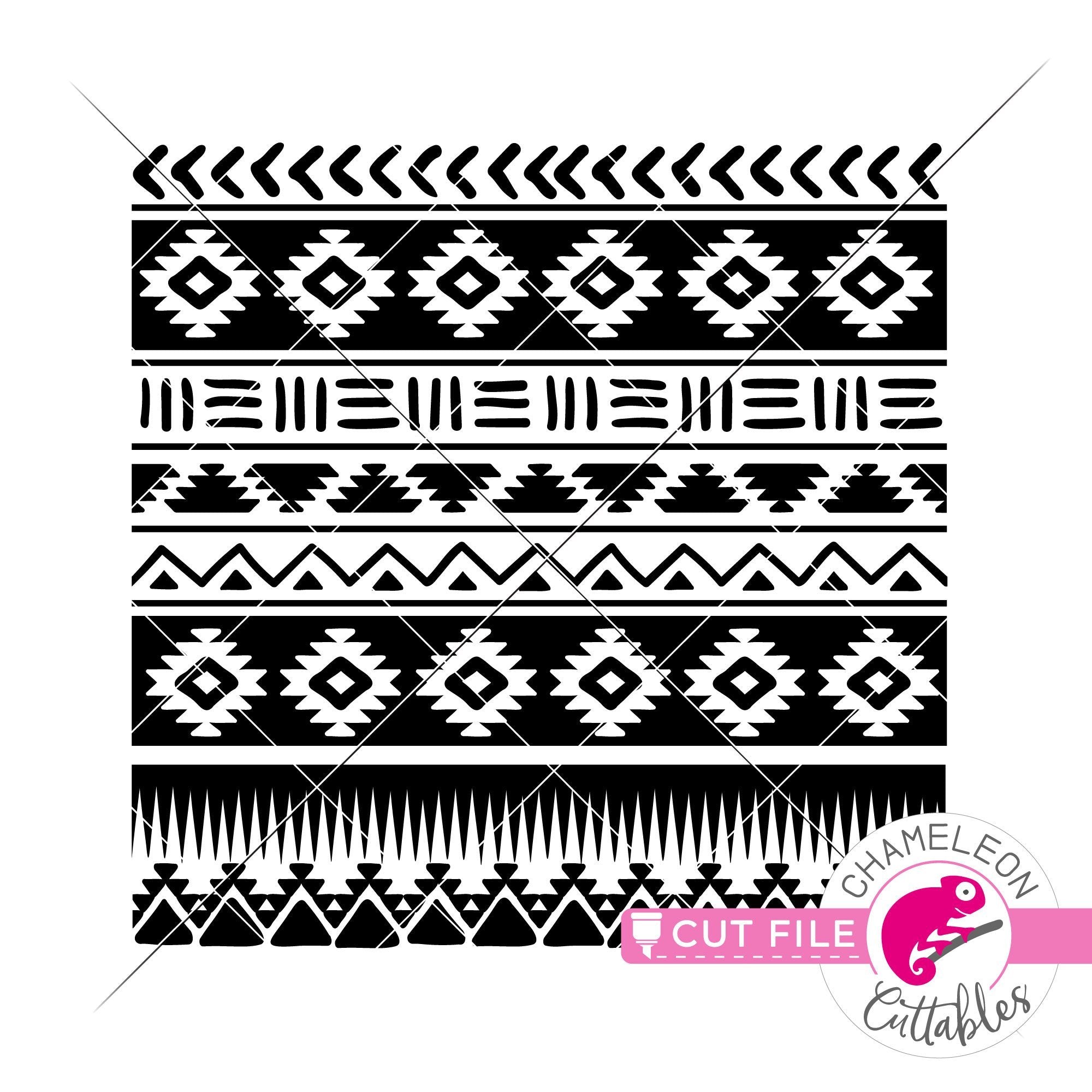 Seamless Aztec Pattern Tribal Svg Png Dxf So Fontsy