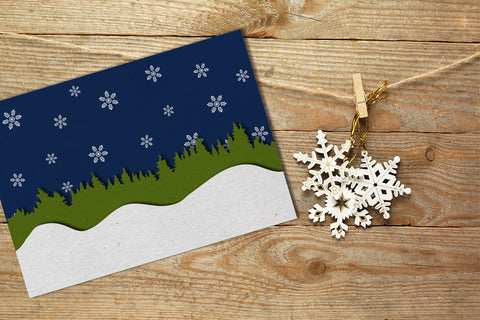 Download Seamless Winter Snow Scene With Deer So Fontsy