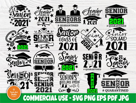 Download Senior Class Of 2021 Svg Bundle Graduation Svg So Fontsy