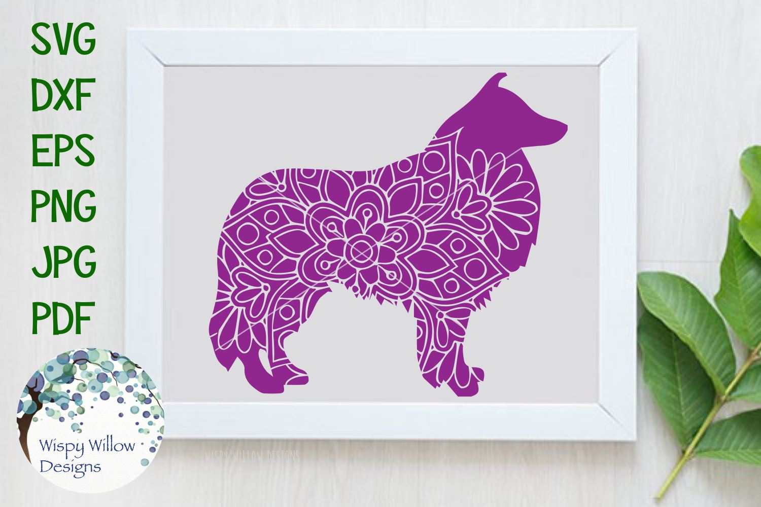 Download Sheltie Dog Mandala Zentangle Svg