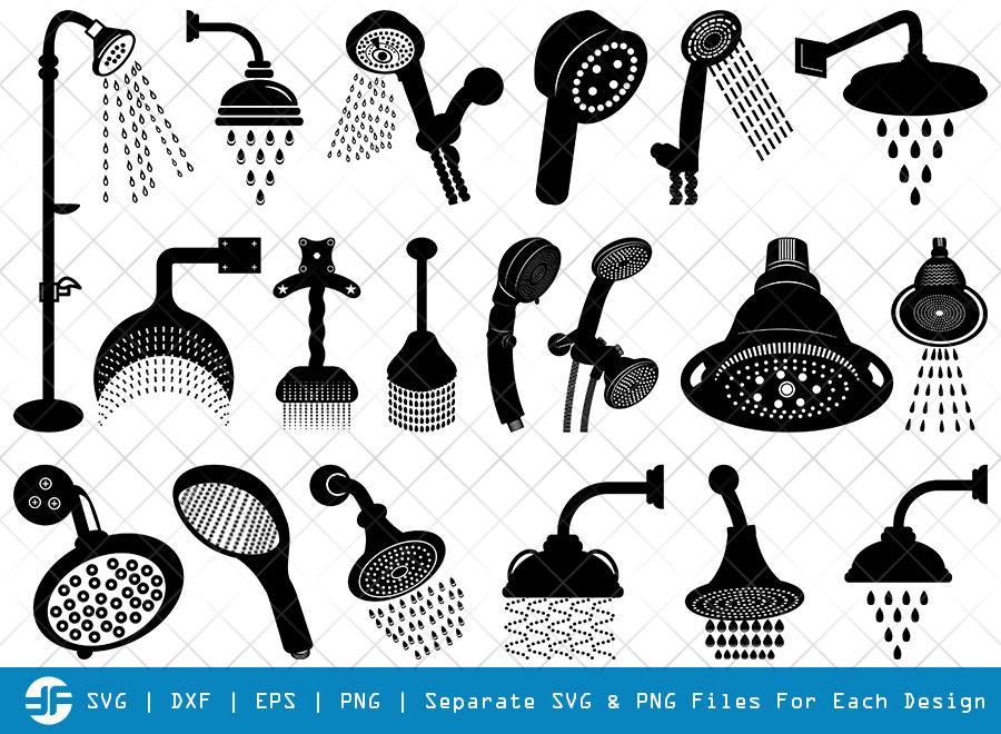 Download Shower Head Svg Cut Files Baby Shower Silhouette Bundle So Fontsy