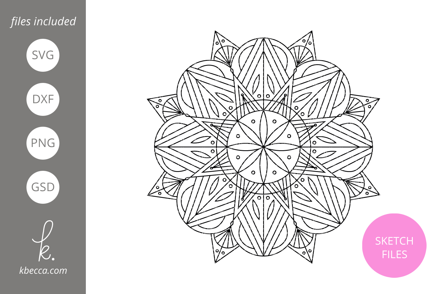 Download Sketch Deco Mandala So Fontsy