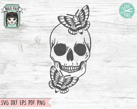 Download Skull Svg File Skull Cut File Moth Skull Svg File Halloween Svg Mystical Svg File Skull Clipart Moth Skull Cut File Witchy Svg File So Fontsy