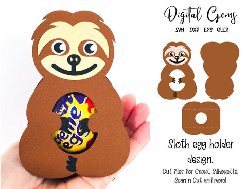 Download Sloth Egg Holder Design Svg Dxf Eps Files So Fontsy