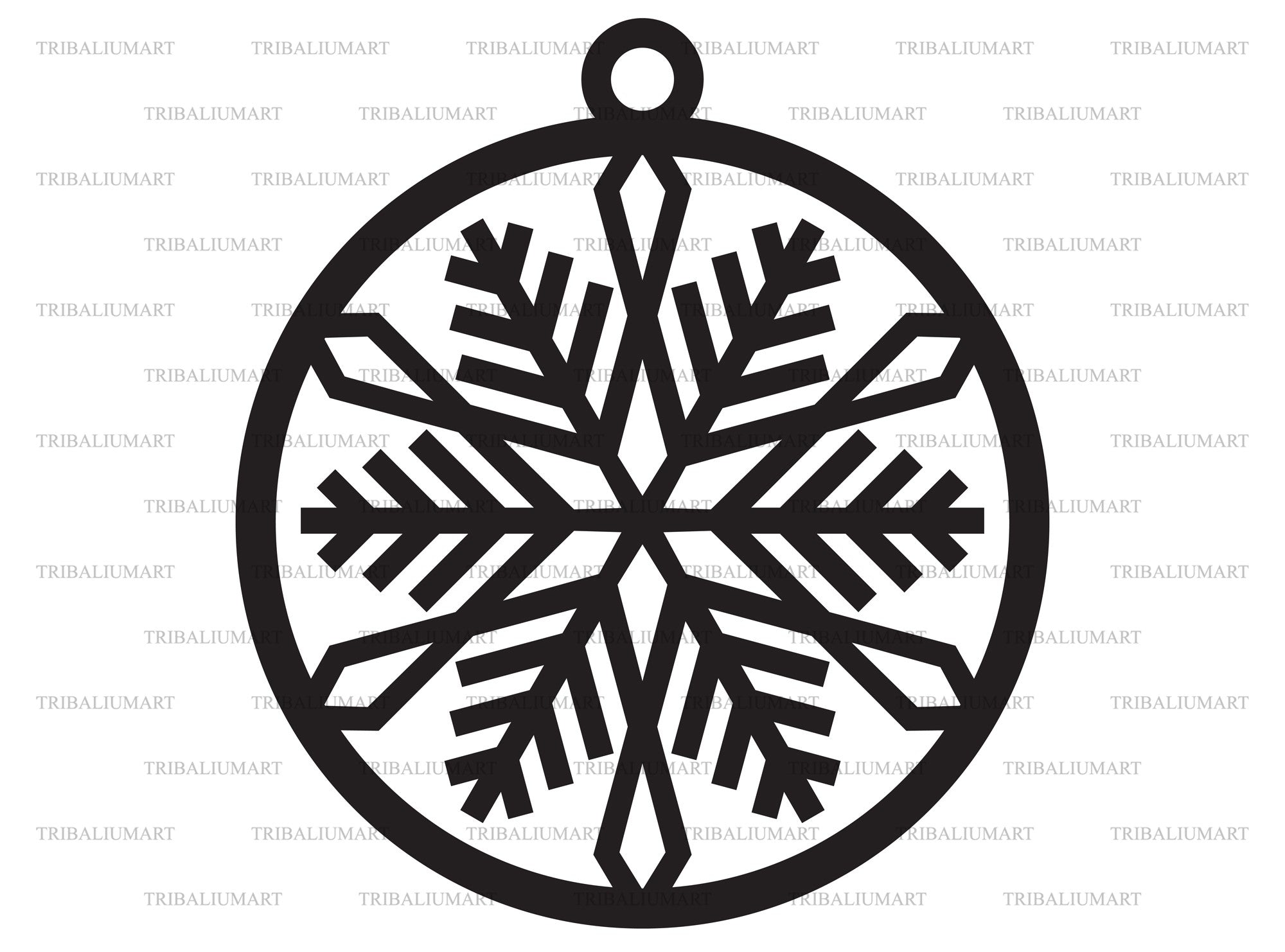 Snowflake ornament. Cut files for Cricut (eps, svg, pdf, png, dxf, jpeg ...