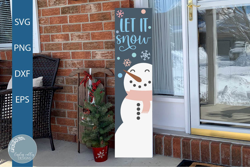 Snowman Porch Sign Bundle|Winter Vertical Sign Bundle - So Fontsy