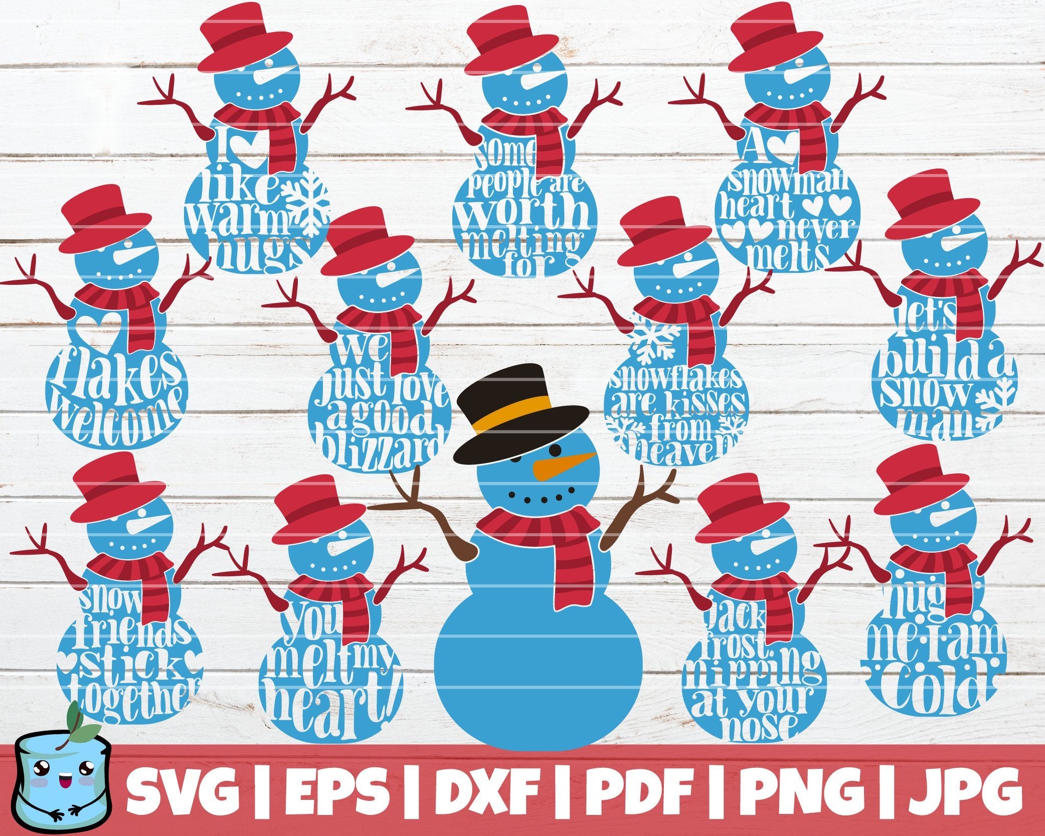 Download Snowman Quotes Svg Bundle So Fontsy