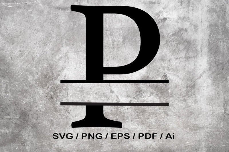 Split Letter SVG, Letter P SVG, Split Monogram SVG, Split Frame ...