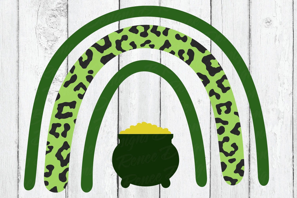 St. Patrick's Day Rainbow with Pot of Gold SVG - So Fontsy