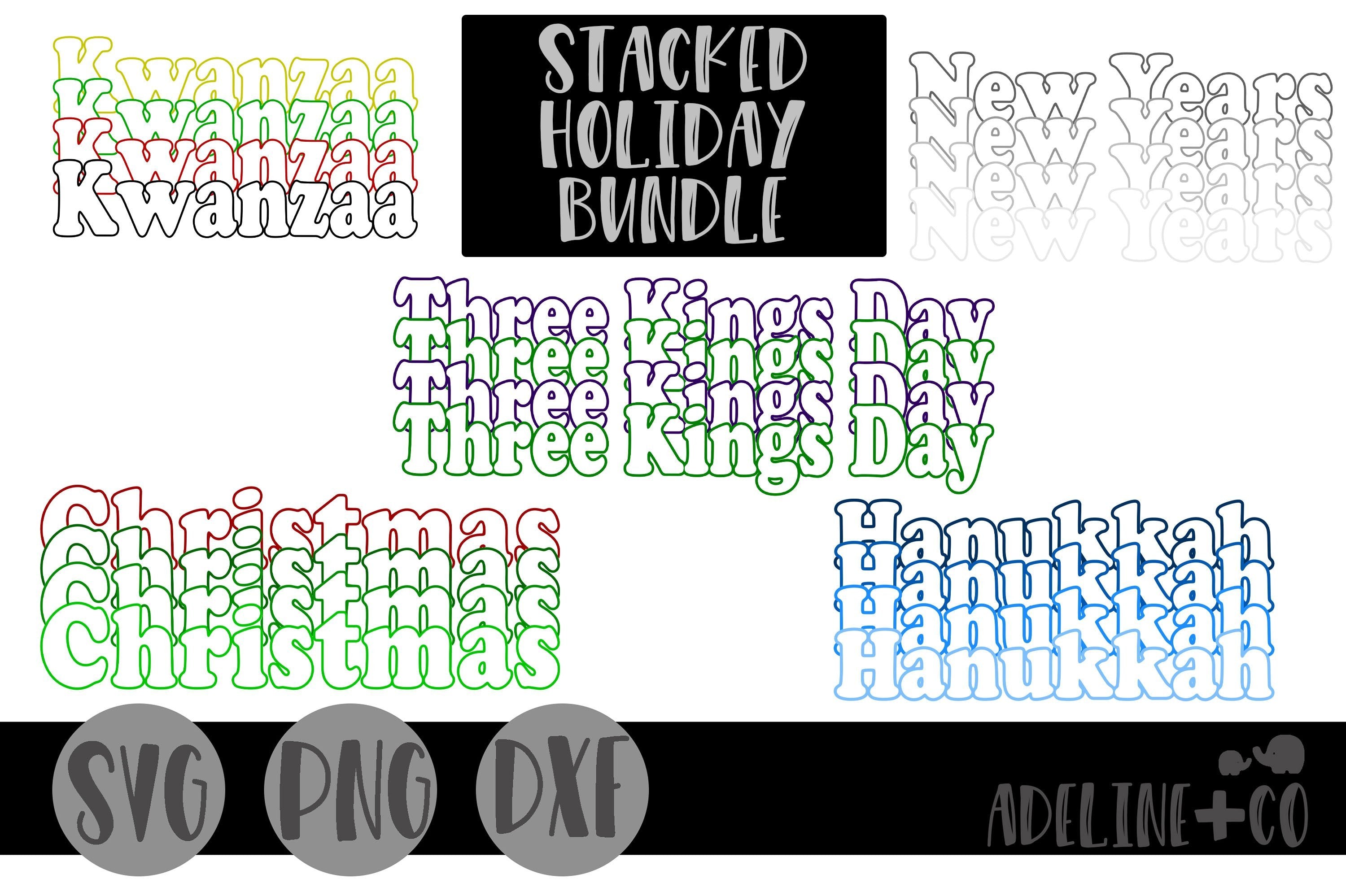 Download Stacked Holiday Bundle So Fontsy