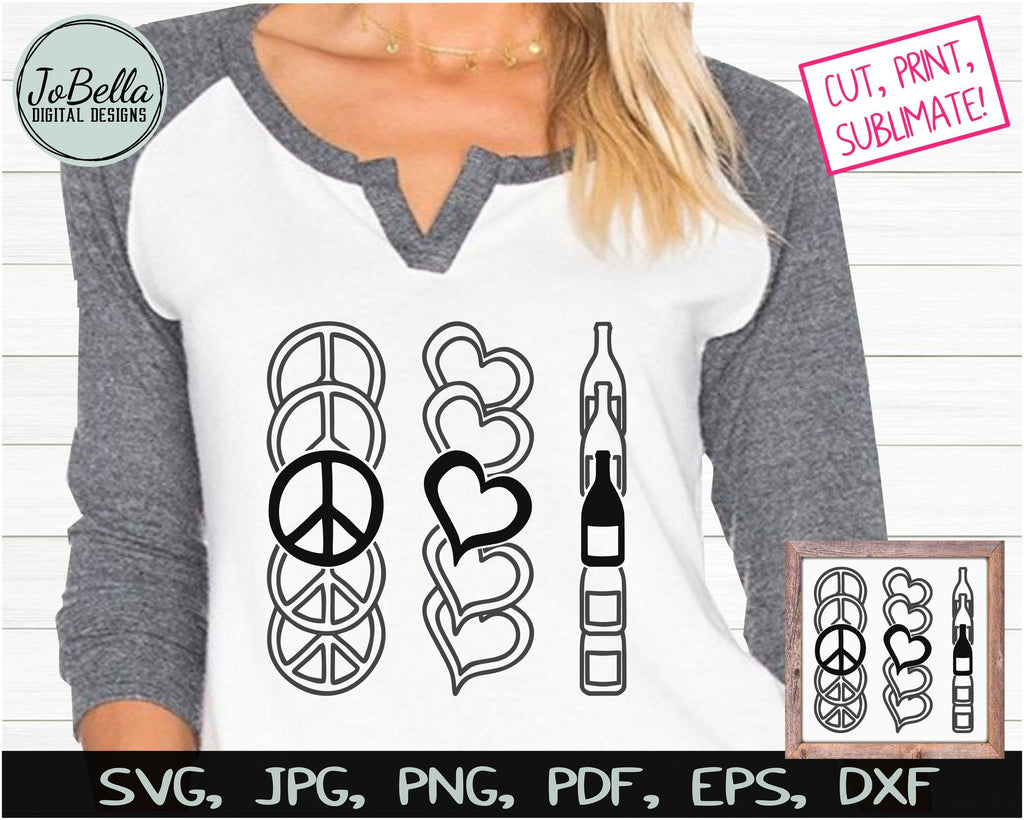 Free Free 166 Sublimation Peace Love Tik Tok Svg SVG PNG EPS DXF File