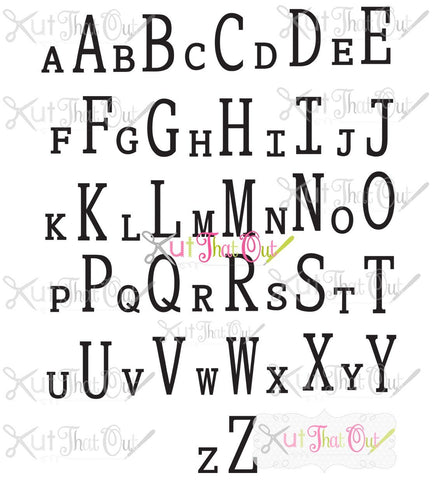 Download Stacked Serif Monogram Svg Dxf Font Cut File So Fontsy