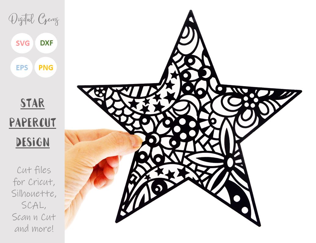 Download Star Papercut Design So Fontsy