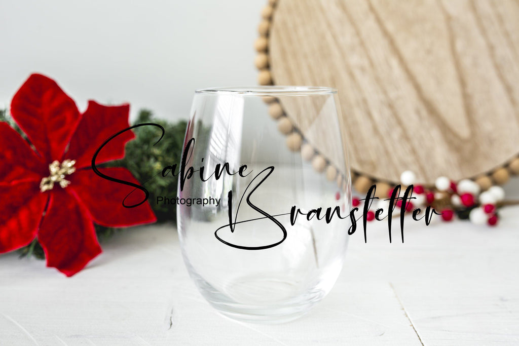 Download Styled Stock Photography "Christmas Lit", Mockup-Digital File, Stemless Wine Glass, Drinkware ...