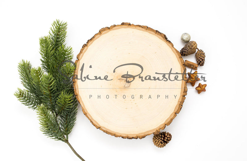 Download Styled Stock Photography "Season Grettings To You" Mockup-Digital File Wood Slice Winder ...