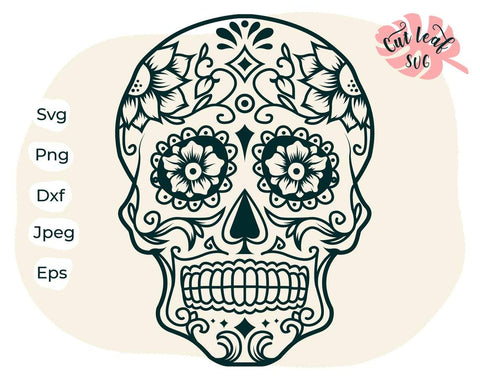 Download Sugar Skull Svg Skull Svg Santa Muerte Day Of The Dead Svg Calavera Mandala Skull Mexican Skull Candy Skull Svg So Fontsy