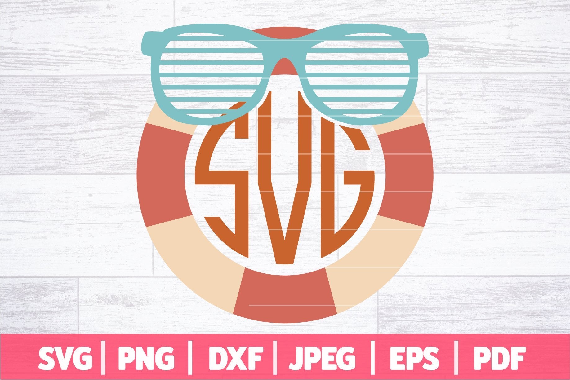 Download Summer Monogram Svg Beach Monogram Frame Cut File So Fontsy