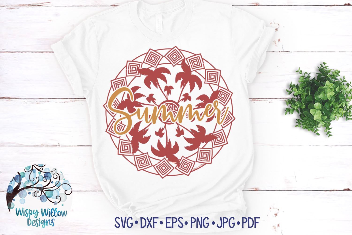 Download Summer Palm Tree Mandala Svg So Fontsy