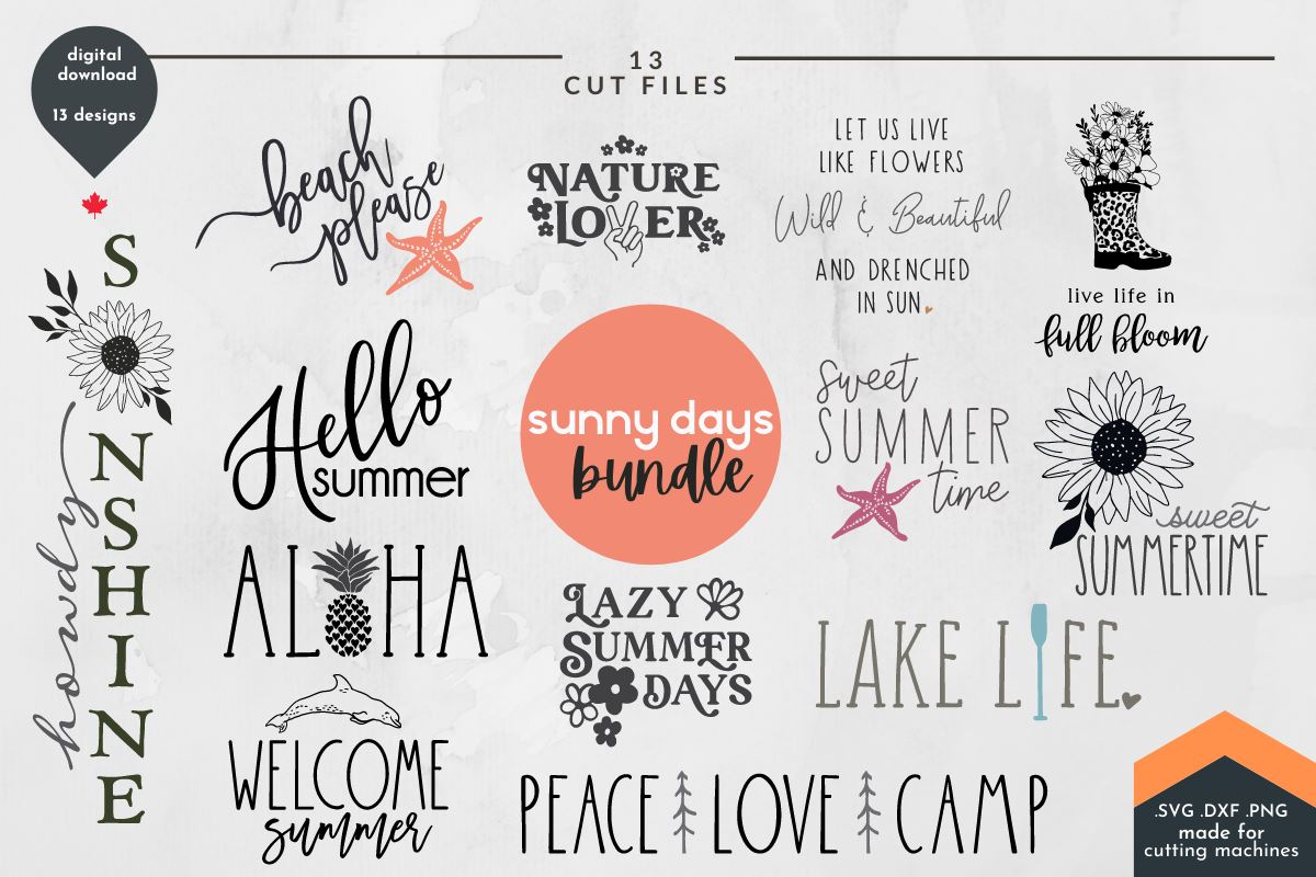 Download Summer Sunny Days Svg Cut File Bundle So Fontsy