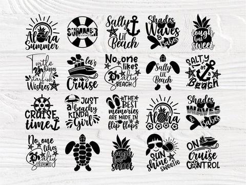 Download Summer Svg Bundle Beach Quotes Vacation T Shirt So Fontsy