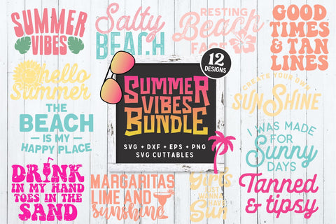 Download Summer Svg Bundle Summer Cut File Beach Quotes Svg Svg Dxf Eps Png Silhouette Cricut Digital File So Fontsy