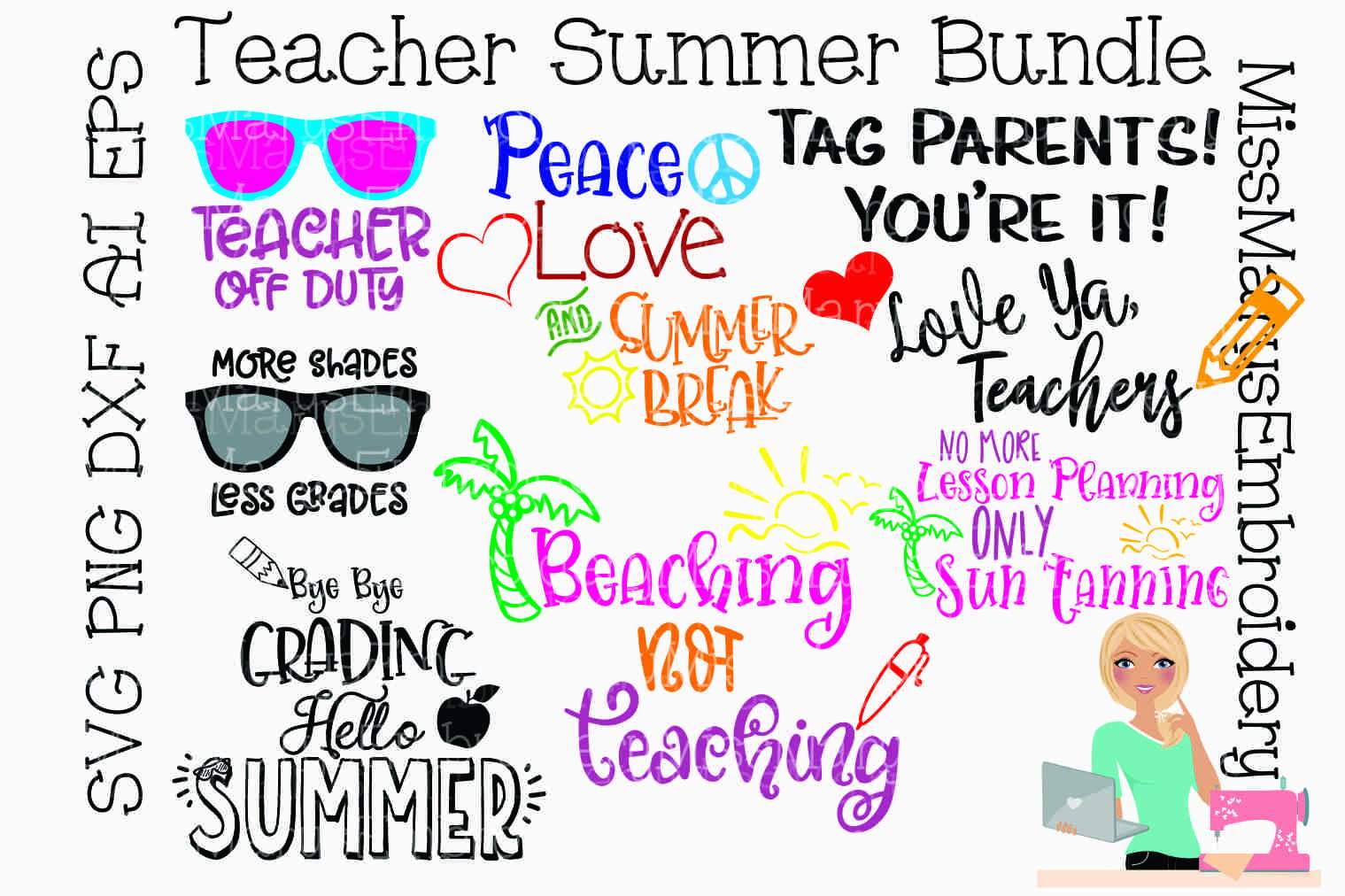 Download Summer Teacher Bundle So Fontsy